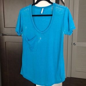 Z supply v neck blue v neck top small